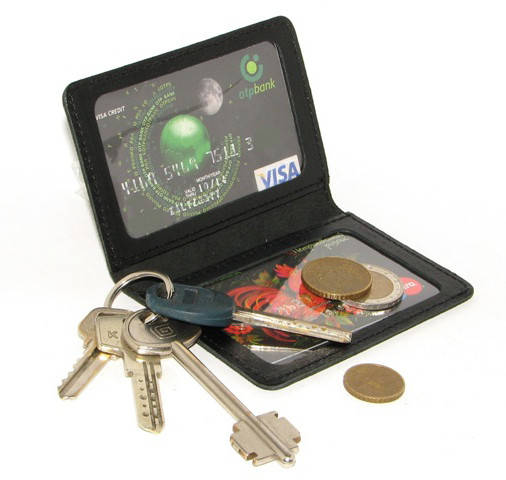 

Кожаная обложка на права, ID паспорт, для водительского удостоверения, тех талон, банковские карты черная, Черный