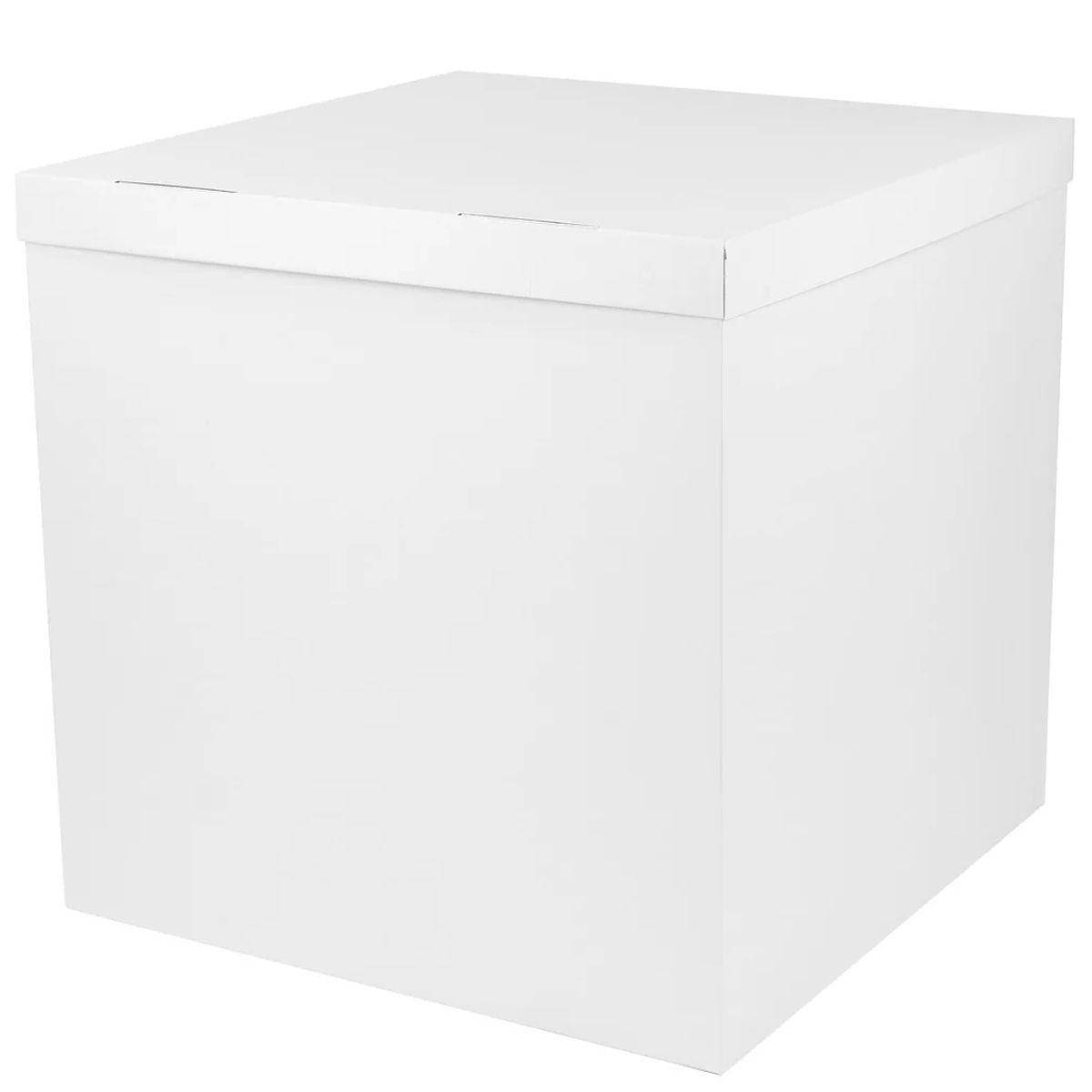 

Коробка сюрприз для шаров белая 70*70*70, Белый