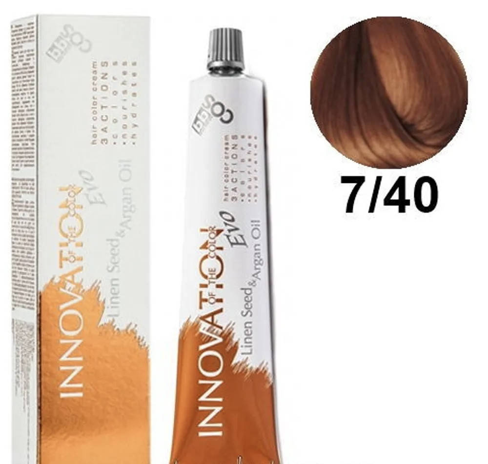 

7/40 Крем-фарба для волосся BBCOS Innovation Evо мідний інтенсивний 100 мл