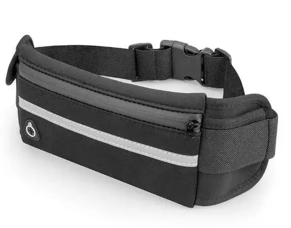 

Спортивная сумка на пояс RunningBag для бега с карманом на бутылку Черный