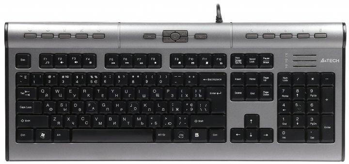 

Клавиатура проводная A4Tech KL-7MUU-R Silver USB, Серый