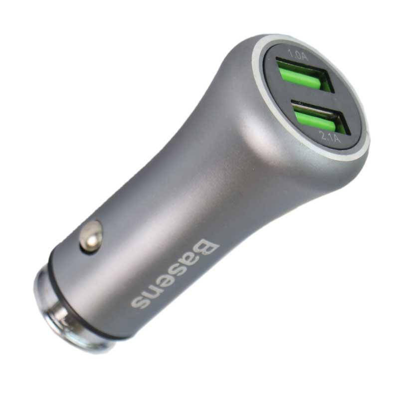 

Автомобильная зарядка Basens 2 USB 2.1A Silver