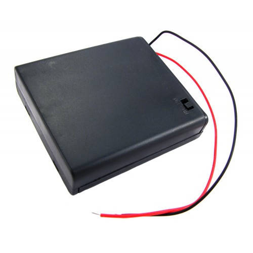 

Батарейный отсек для 4 АА, 6В бокс кейс с проводами и крышкой, Arduino