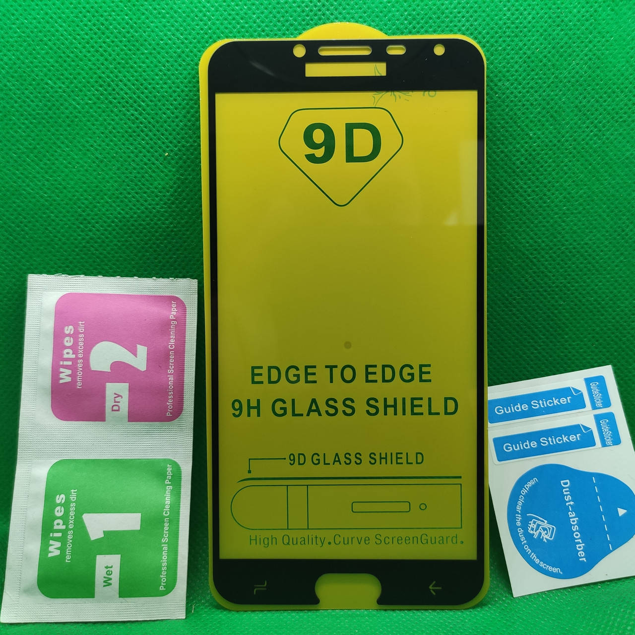 

Защитное стекло для Samsung Galaxy J4 2018 J400 Full Glue 9D 9H на весь экран телефона клей по всей, Черный