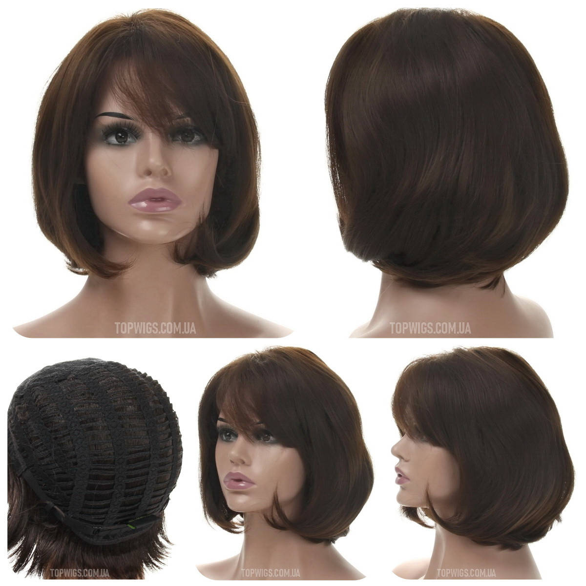 

Парик каре из термоволокна 180℃ Sabrina AT цвет шоколадный