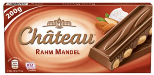 

Шоколад Château Rahm Manndel молочный с цельным миндалем 200г