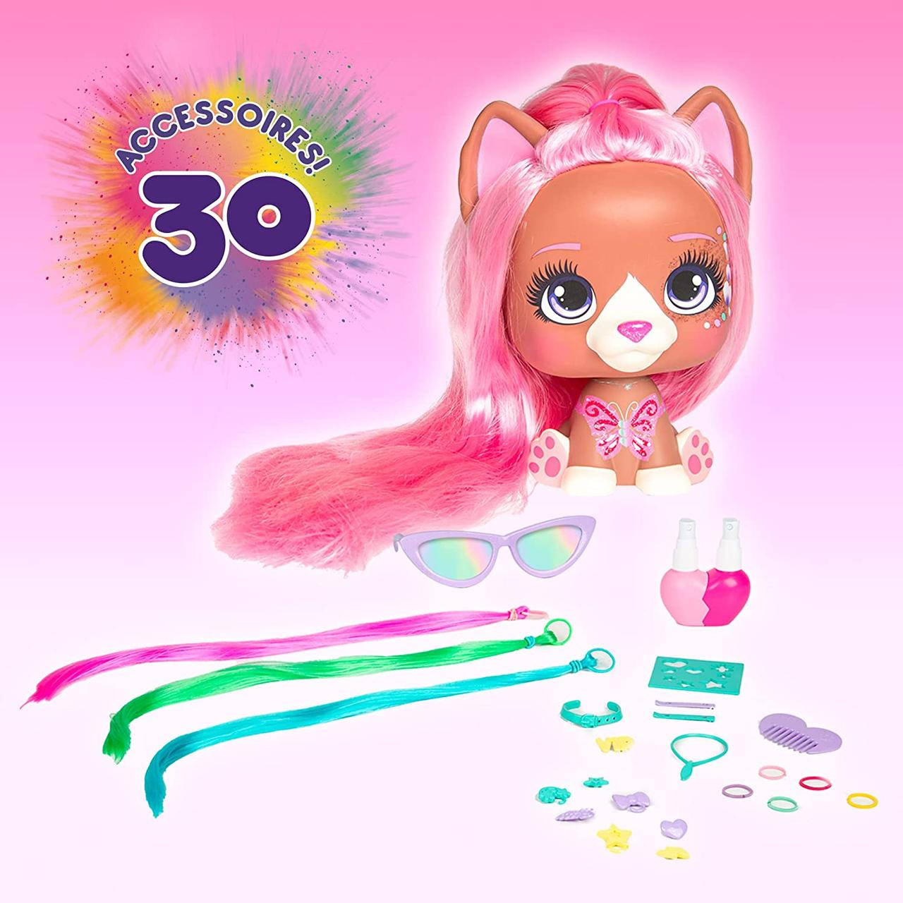 

Vip Pets Домашний любимец питомец с длинными волосами Color Boost Mega VIP Pet Nyla