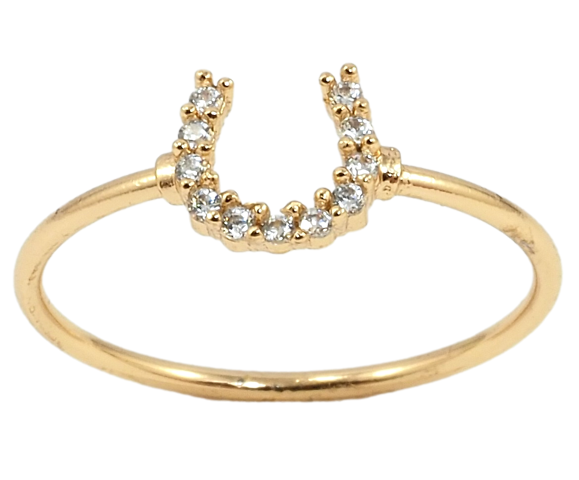 

Кольцо Xuping Позолота 18K "Подкова с цирконием" р.19.5