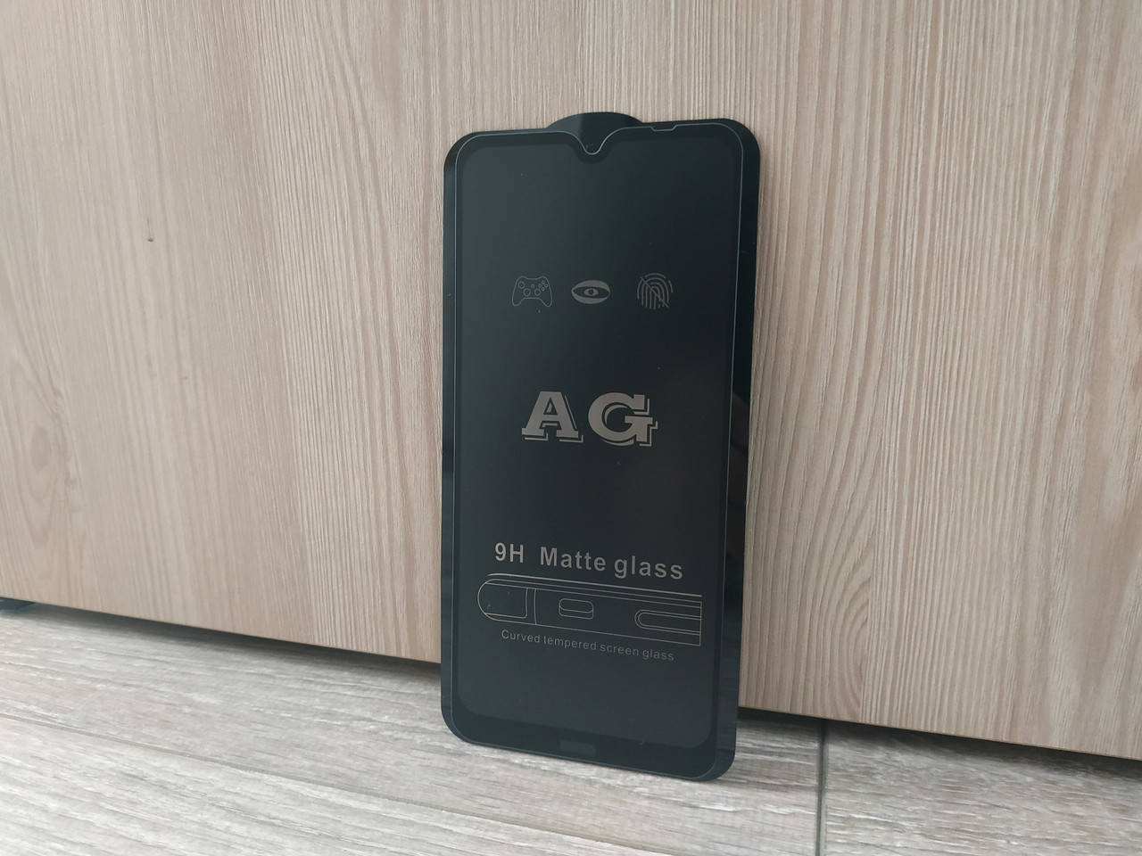 

Матовое защитное стекло для Xiaomi Redmi Note 8T черное 9H противоударное, Черный