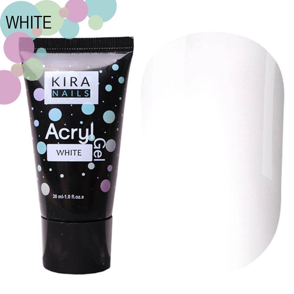 

Kira Nails Acryl Gel White, 30 г, Белый