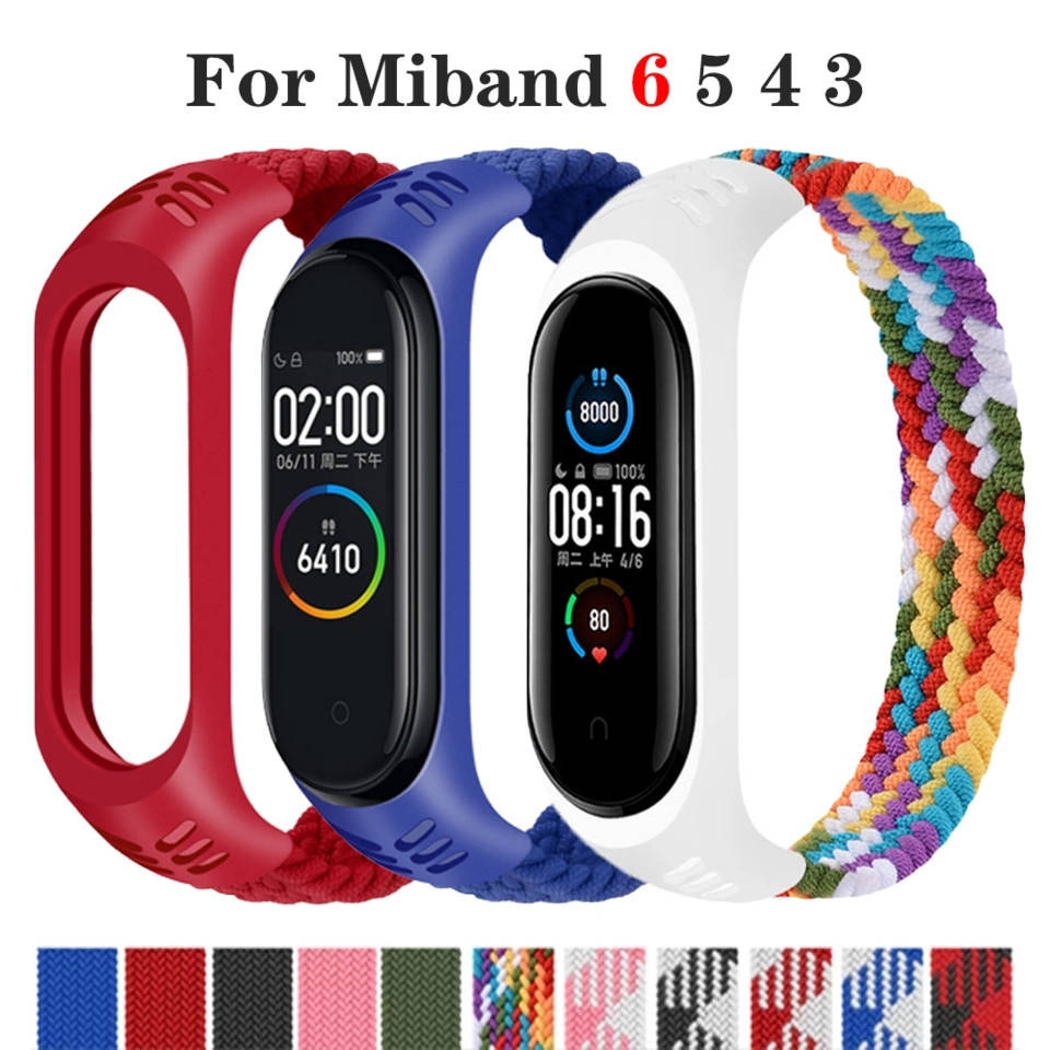 

Новинка!!! Плетёные ремешки Xiaomi Mi band 3/ 4/ 5/ 6 Solo Loop