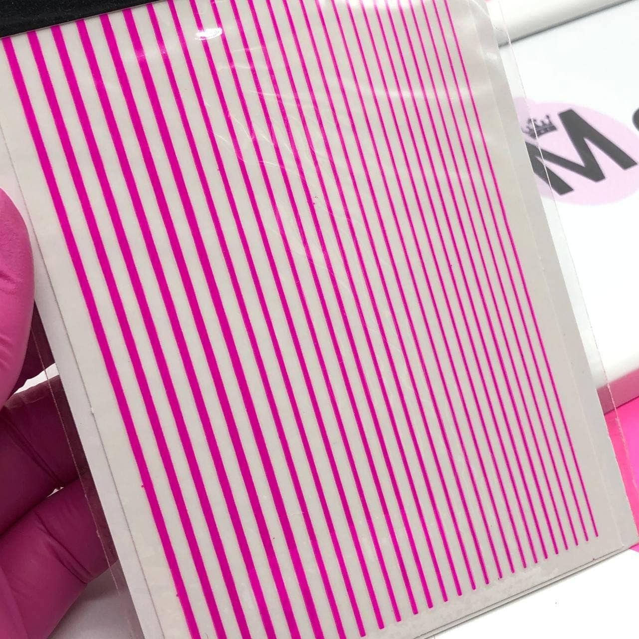 

Гибкая лента на липкой основе для дизайна ногтей, розовая, Черный