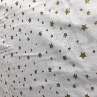 

Ранфорс білий з золотими зірками (Ranfors white with gold stars)