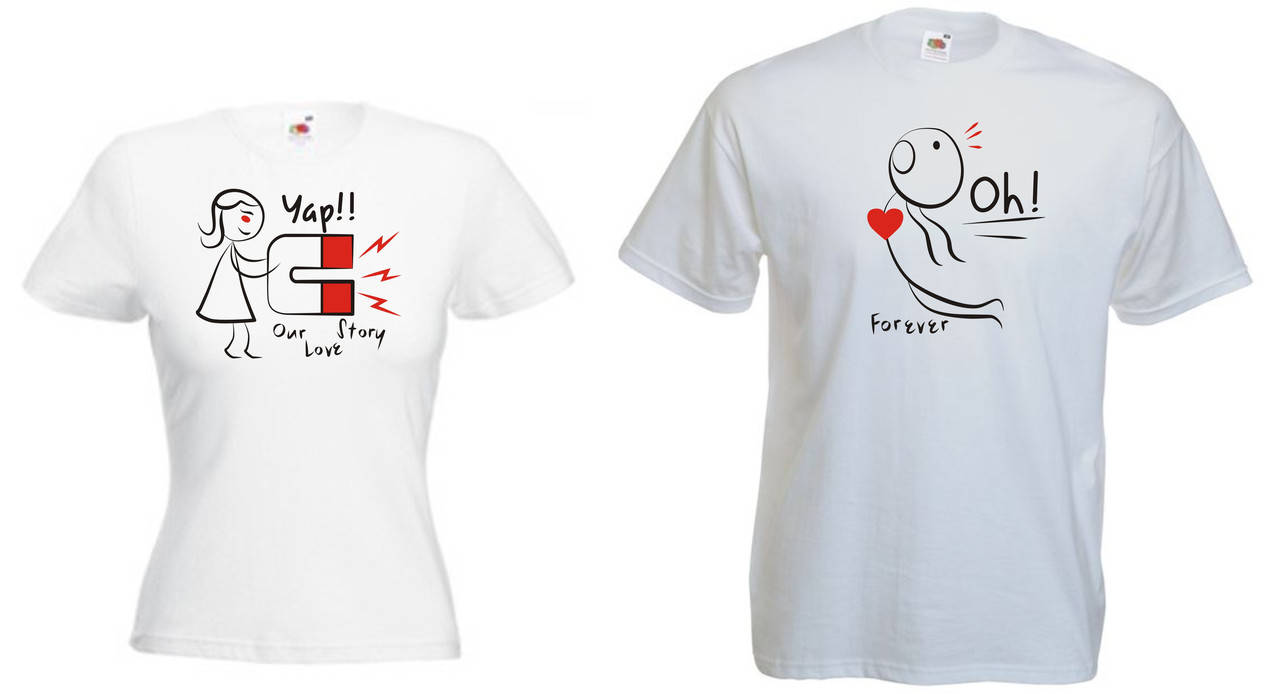 

Парные футболки Our Love Story 100% хлопок