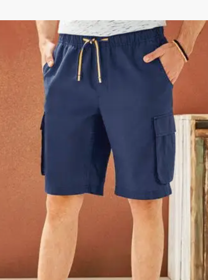 

Чоловічі легкі шорти карго р.52, Темно-синий
