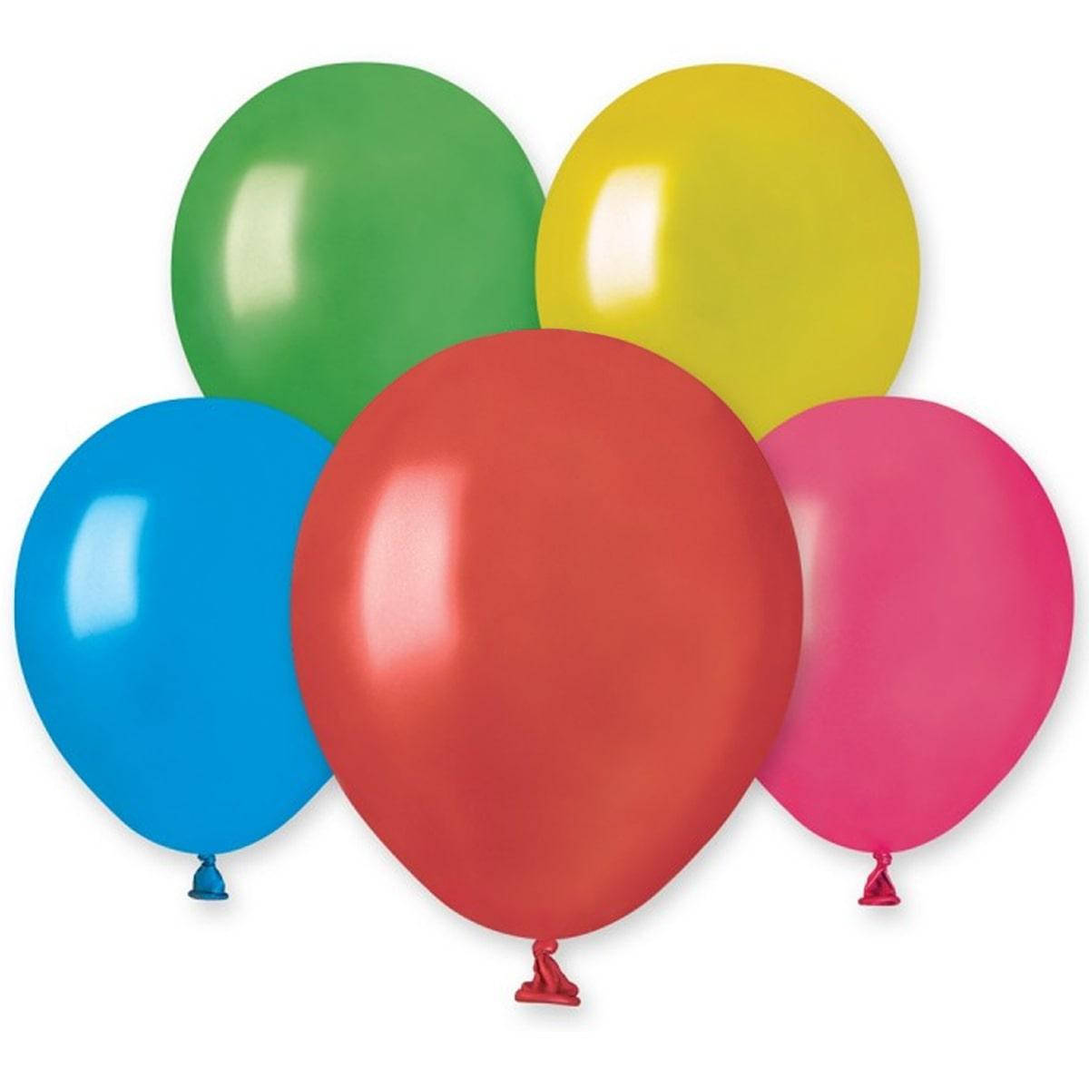 

Латексный шар 5"(13см) металлик ассорти Gemar
