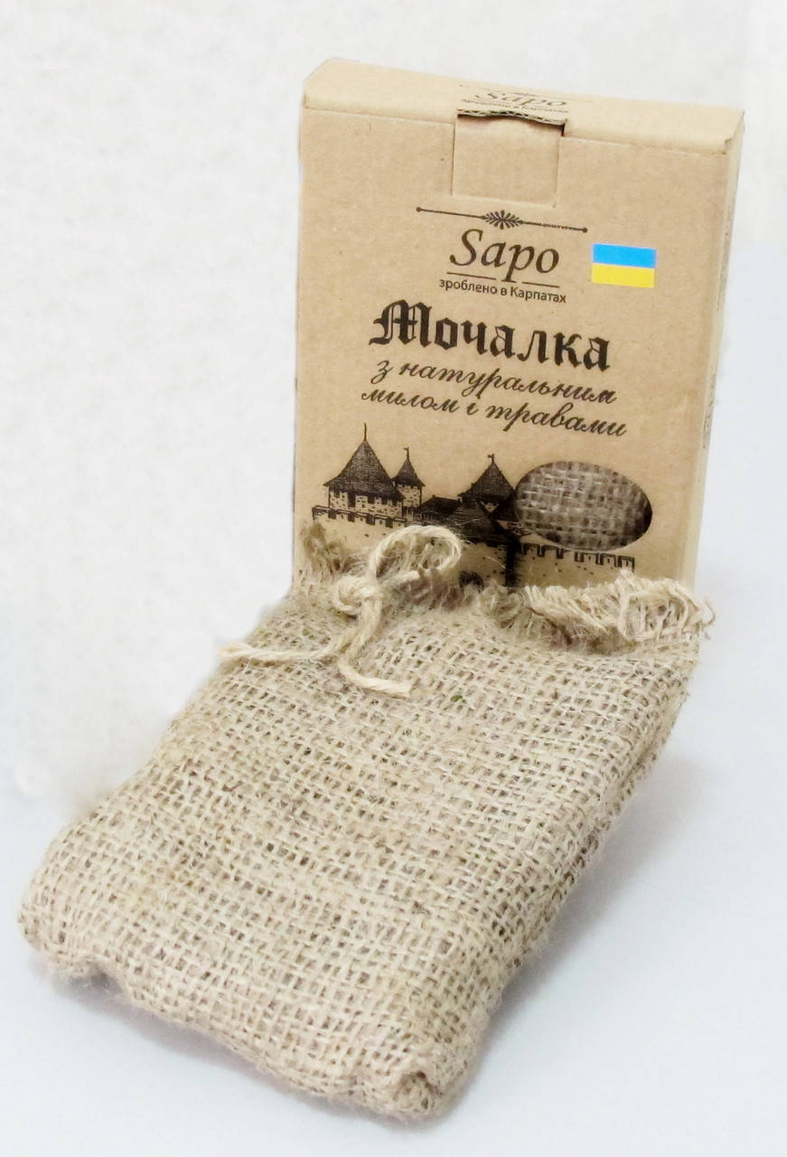 

Мочалка з милом і травами