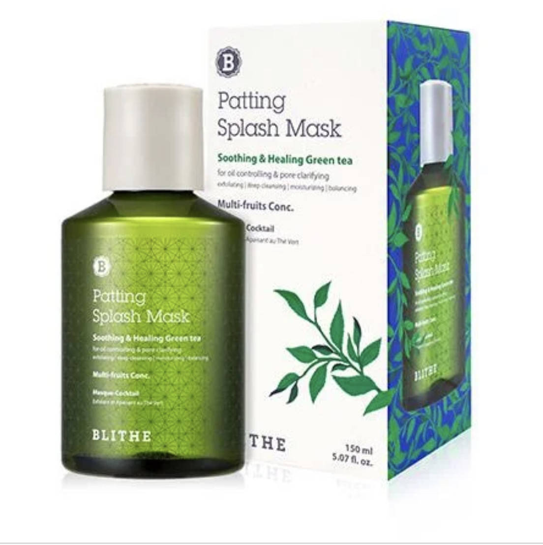 

Сплэш-маска для восстановления кожи "Зеленый чай" Blithe Patting Splash Mask Soothing Green Tea 150 мл