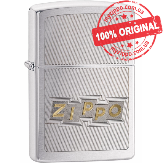 

Зажигалка Zippo Block Letters Design Brushed Chrome 49204
