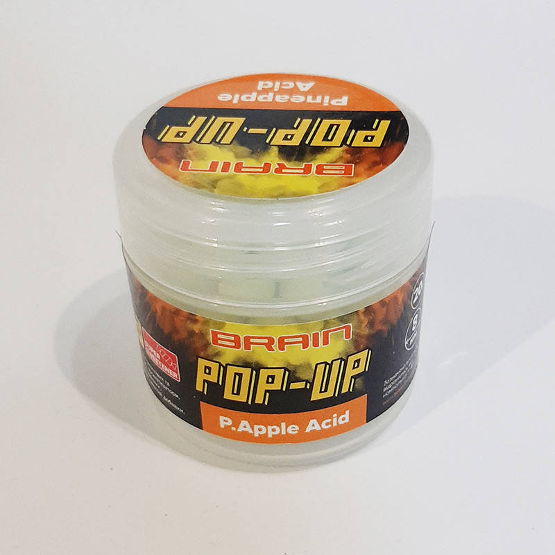 

Бойлы плавающие 8мм P.Apple Acid (ананас) Brain Pop-Up F1 20г