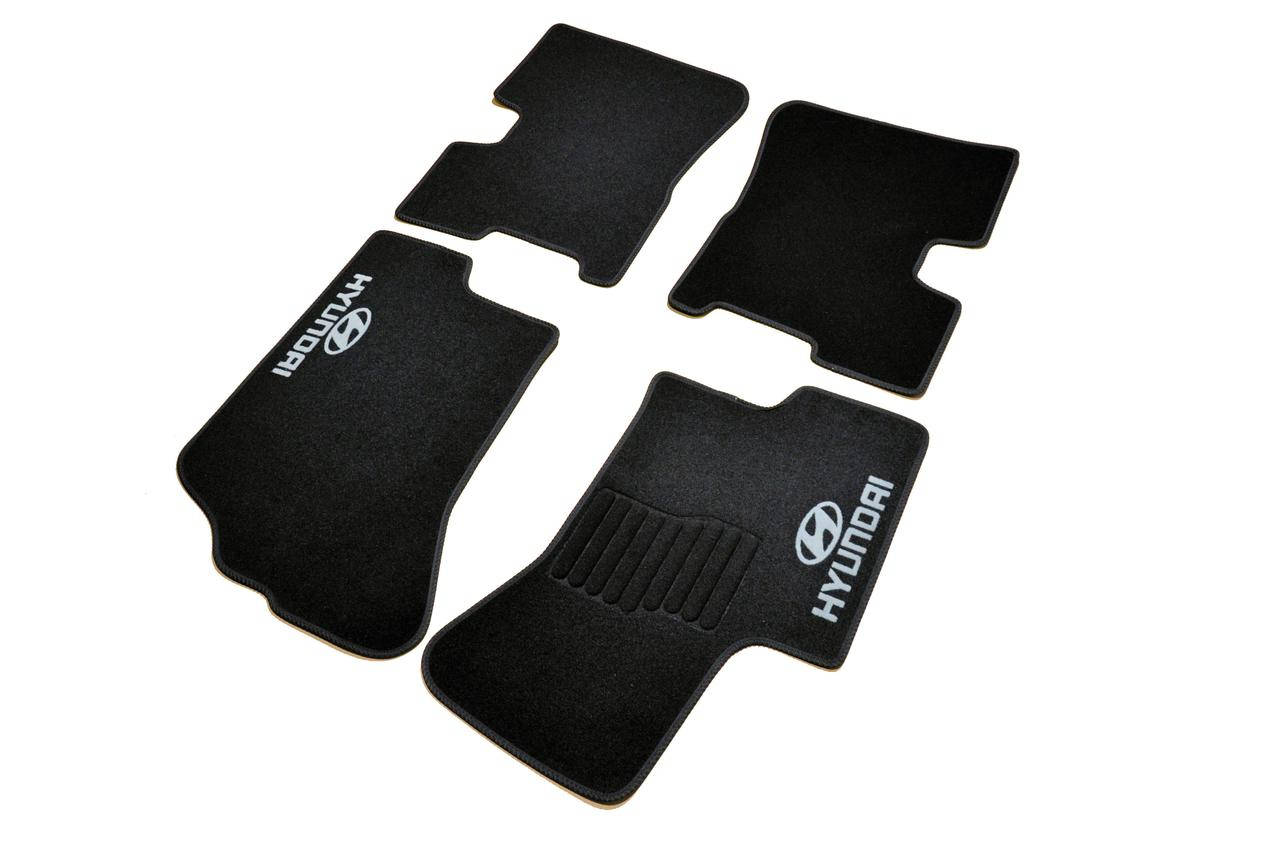 

Коврики в салон ворсовые для Hyundai Getz (2005-2008) /Хюндай Гетс/Чёрные 5шт, Черный