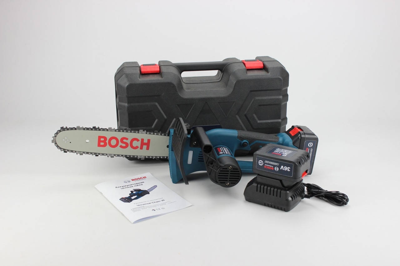

Аккумуляторная цепная пила Bosch UniversalChain AKE 35E 2 АКБ (36v 5.0 Ah) шина 30 см в кейсе