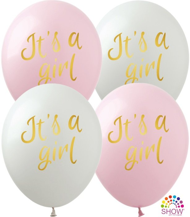 

Латексный шарик ArtShow 12"(30 см) It's a Girl, Персиковый