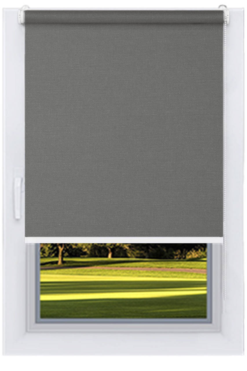 

Тканевый ролет Блэкаут Темно серый (Германия) 55*160