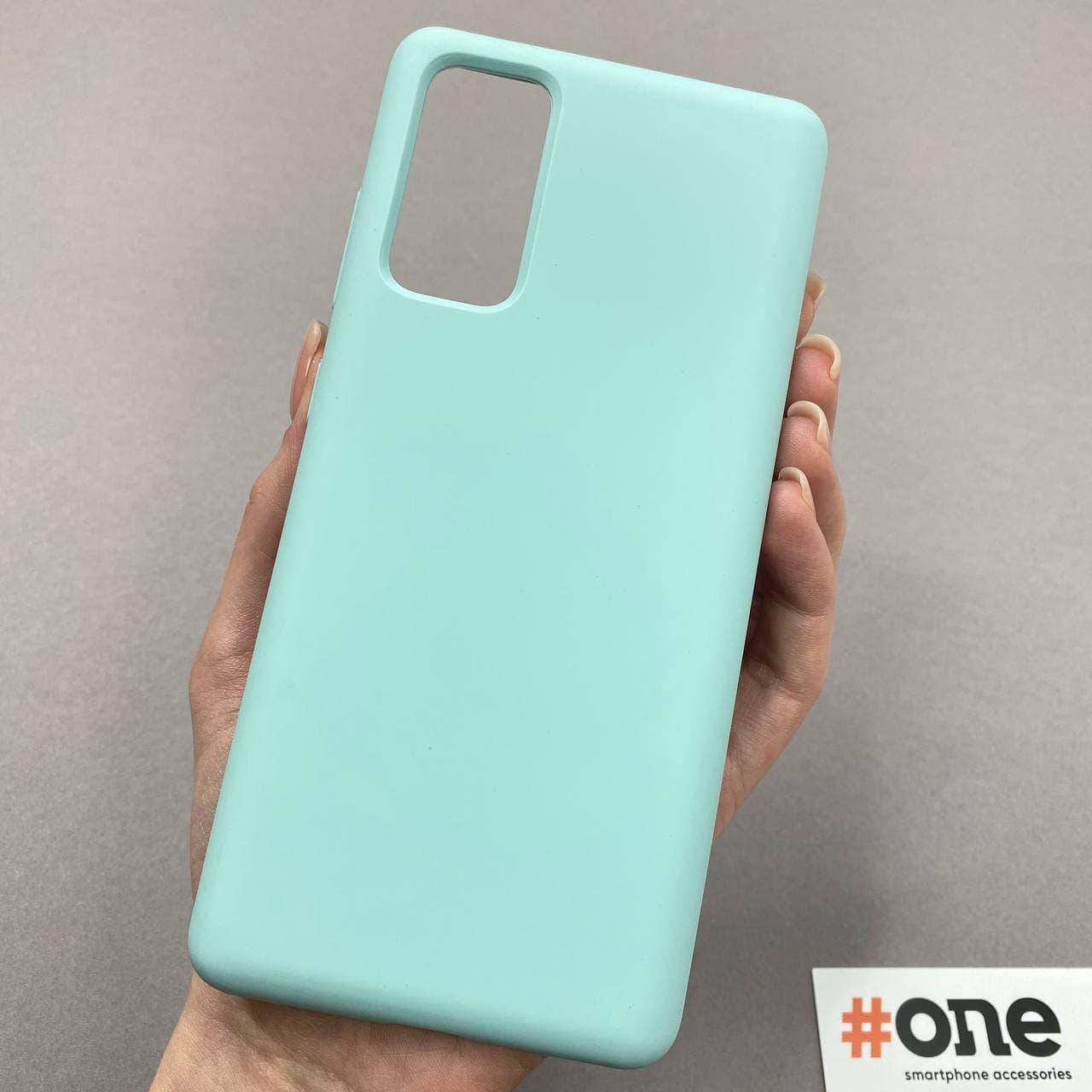 

Чехол для Samsung Galaxy S20 FE матовый с микрофиброй накладка чехол на телефон самсунг с20 фе бирюзовый A3S