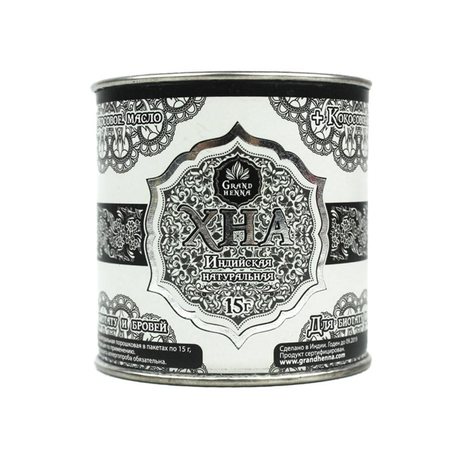 

Хна для бровей и биотату Grand Henna Черная, 15 г