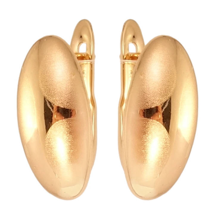 

Серьги XP Позолота 18К английский замок "Объемные овалы с узором напылением"