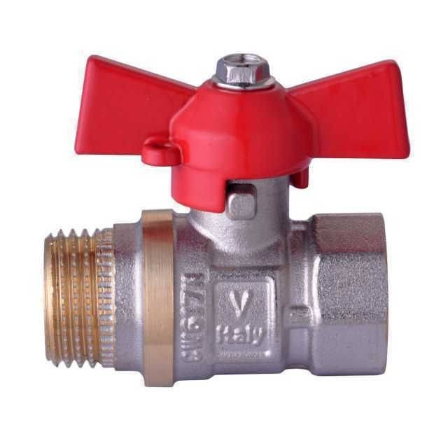 

Кран шаровый прямой WATER VALVE 3/4" НВ КБ NV-V Q002, Красный