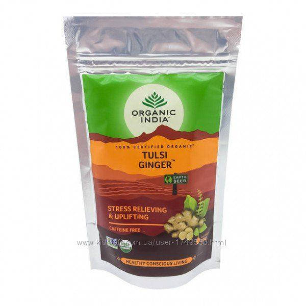 

Чай Тулси Джинджер Органик Индия Tulsi Ginger, Organic India, 100 грамм.