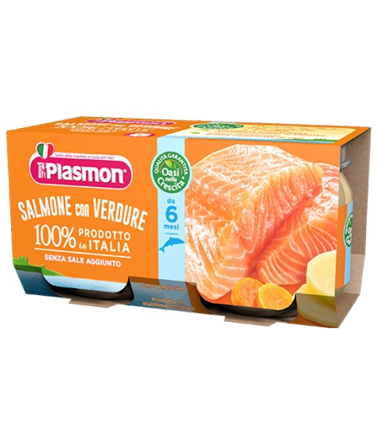 

Пюре Plasmon Salmone con Verdure от 6мес. 2х80гр