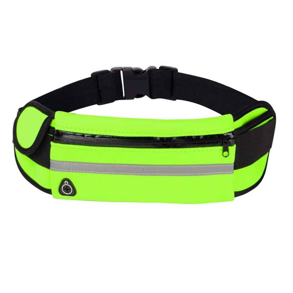 

Спортивная сумка на пояс RunningBag для бега с карманом на бутылку Green SW