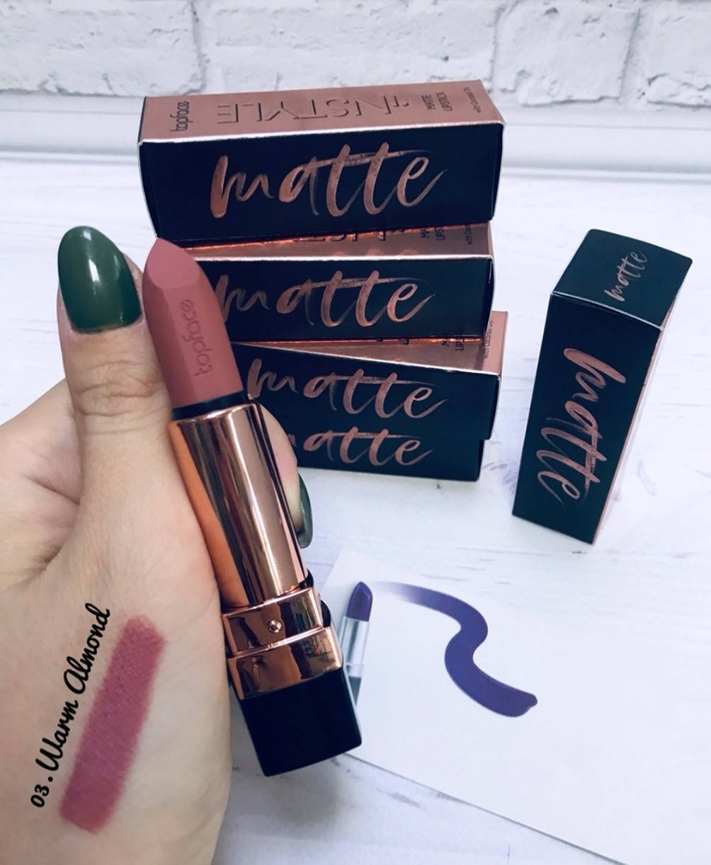 

Матовая помада для губ TopFace Instyle Matte PT-155 03 Warm Almond