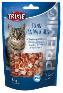 

Trixie TX-42731 PREMIO Tuna Sandwiches 50г -лакомство для кошекс тунцом и курицей