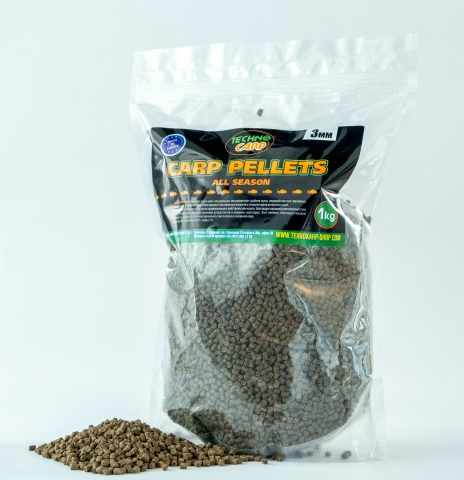 

Пеллетс карповый Технокарп Carp Pellets 3mm 1кг