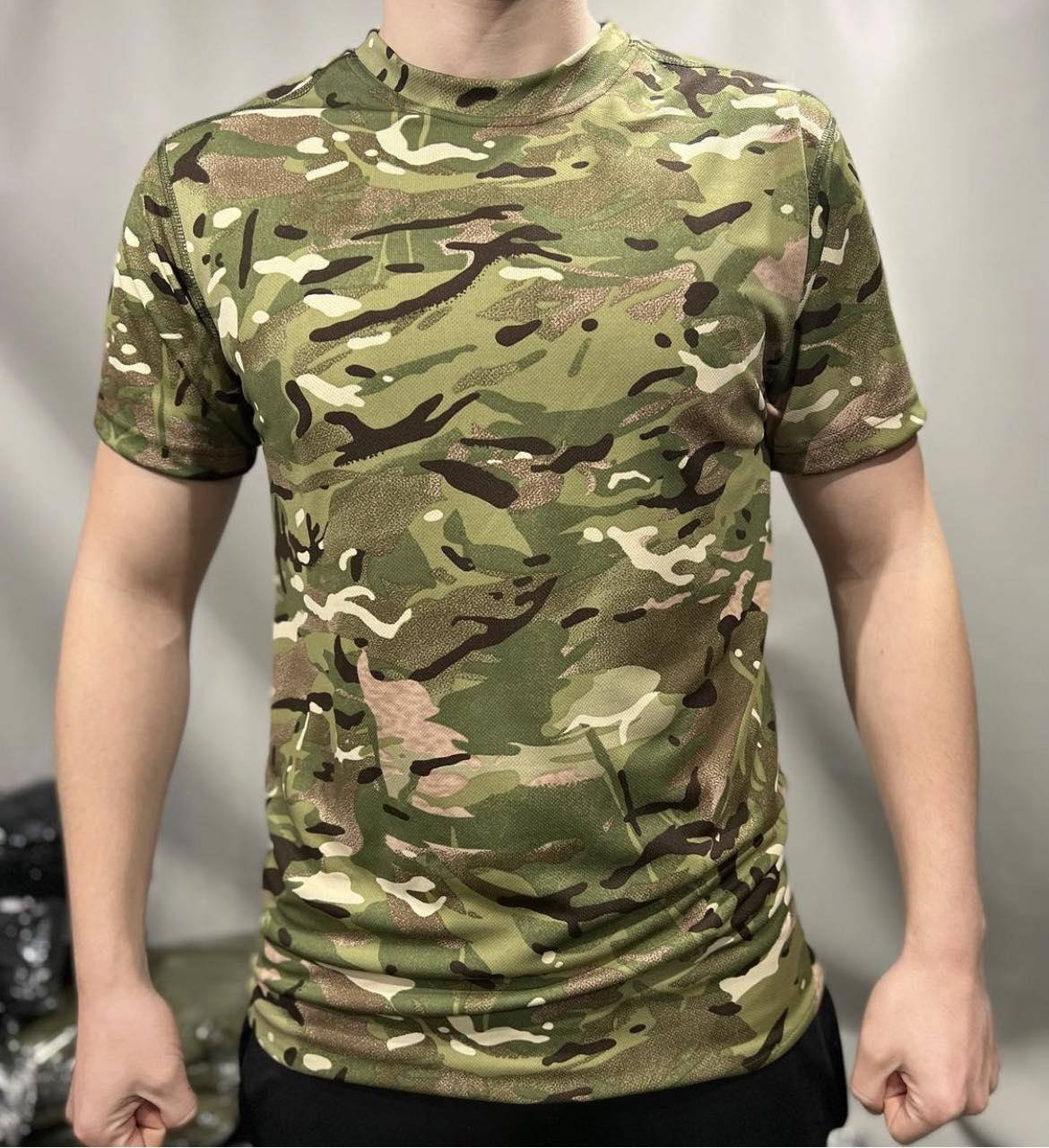 

Военная футболка Coolmax милитари мужская Мультикам камуфляжная одежда MULTICAM