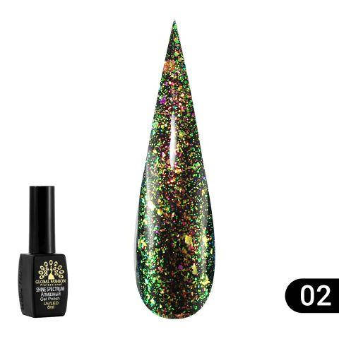 

Гель-лак Global Fashion Shine Spectrum алмазный № 302, 8 мл
