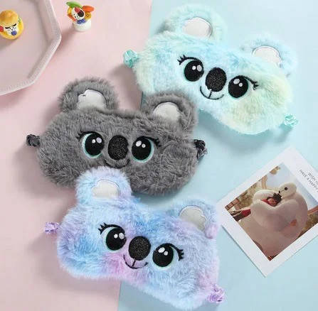 

Серая маска на глаза для сна Коала, Белый