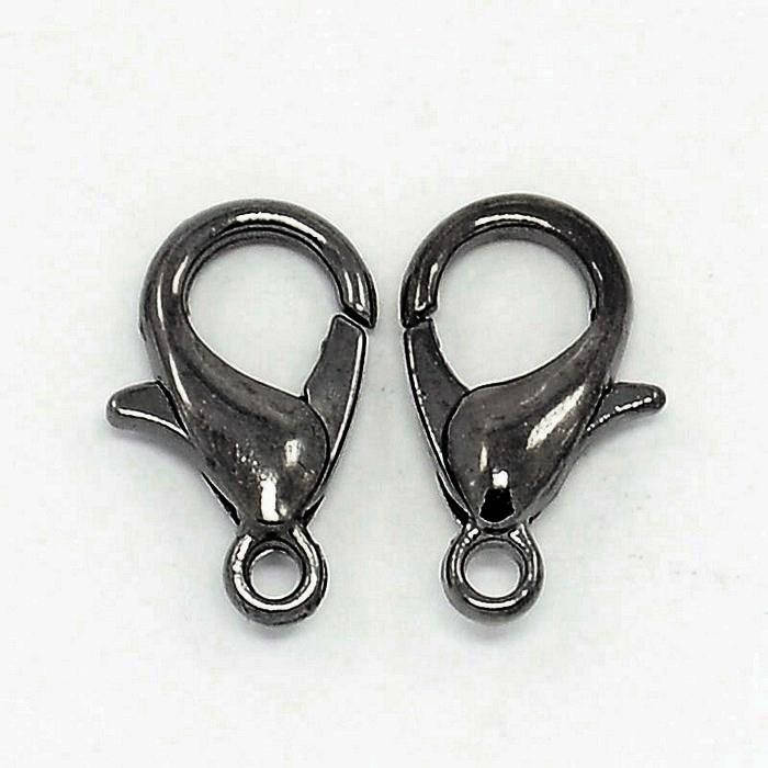 

Застежка карабин - лобстер ченый 21х12 мм, Черный