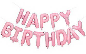 

Фольгований напис "Happy Birthday". Колір:Рожевий. Розмір:16 "(40см.), Розовый