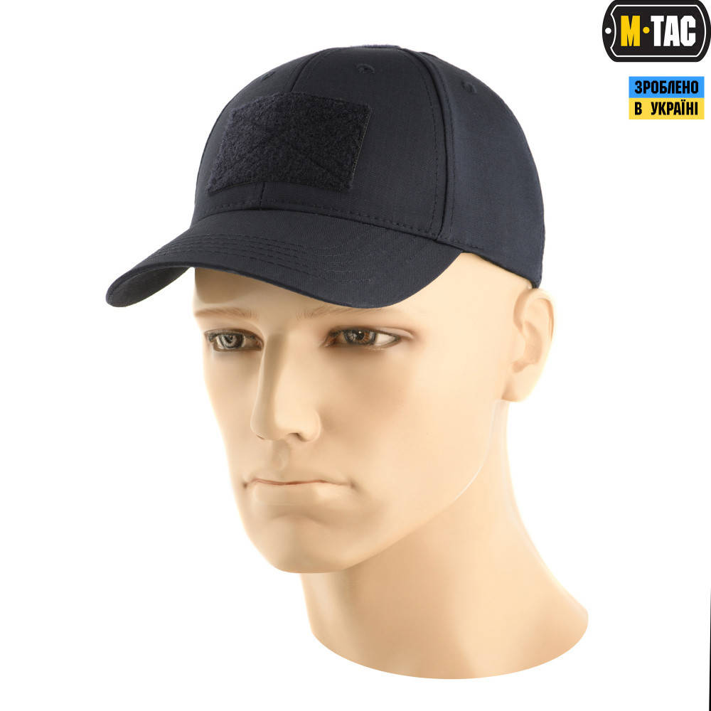 

Бейсболка тактическая M-Tac Flex рип-стоп Dark Navy Blue, Синий