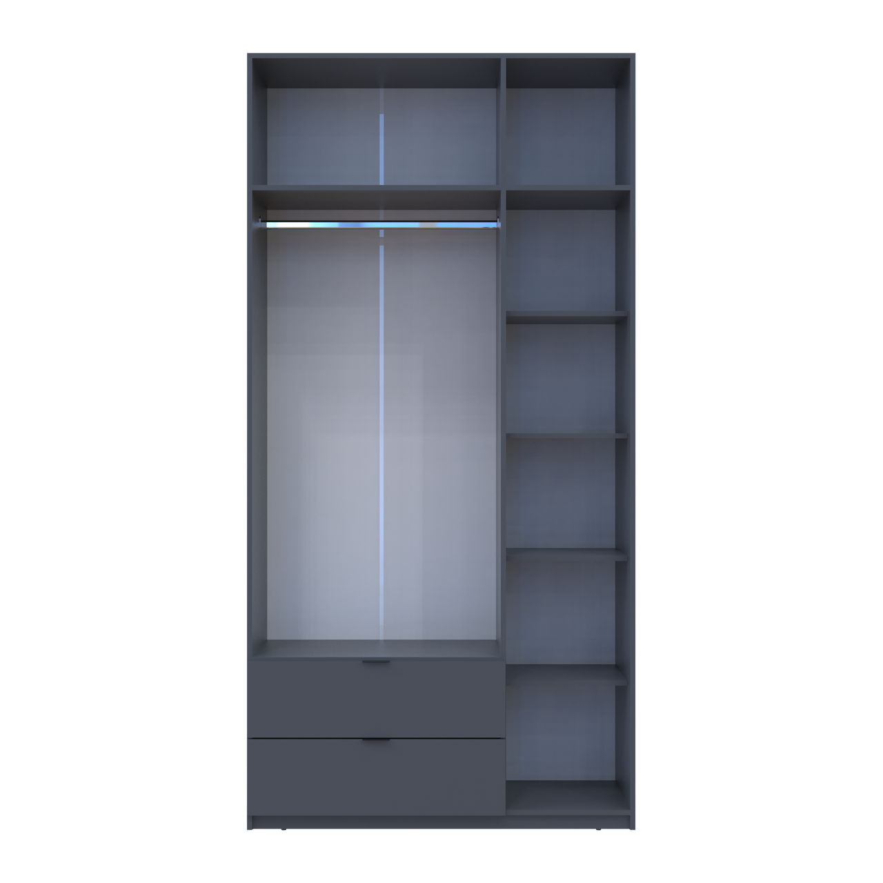 Розпашна Шафа для одягу Doros Лукас Графит 3ДСП 120х50х240 (80737797) 4