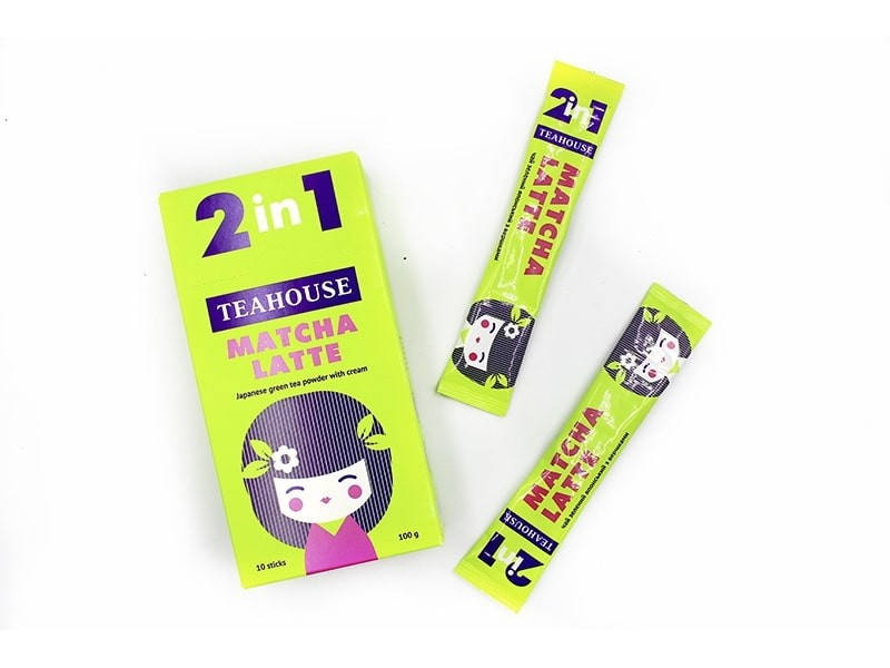 

Чай Teahouse Матча (Маття) латте в стиках 2-в-1, 10г*10шт (японский зелёный чай)