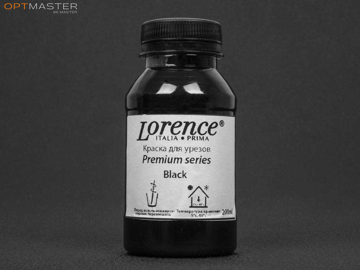 

Краска чёрная для урезов Premium Series (Lorence) 200 г, Черный