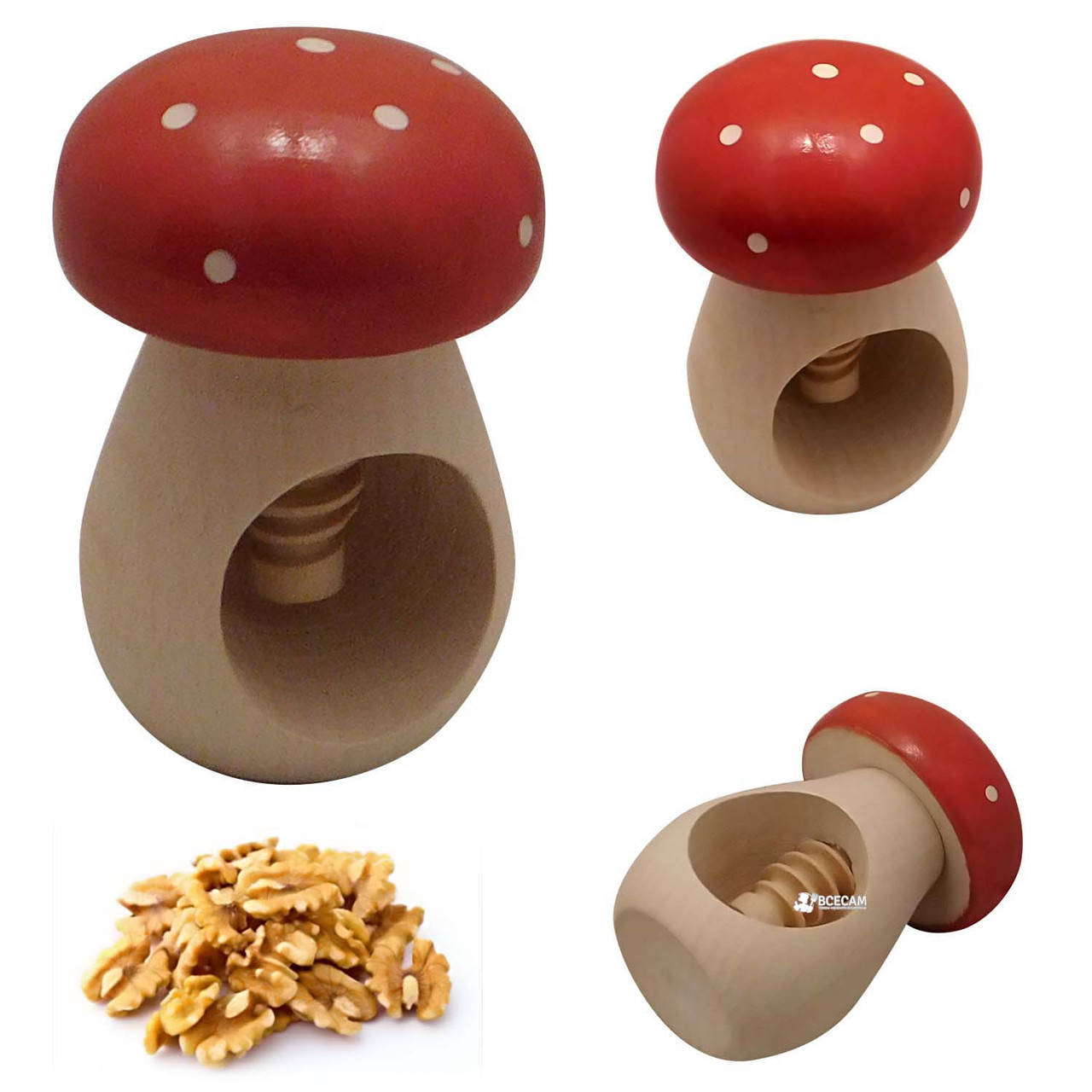 

Винтовой деревянный орехокол «Гриб мухомор»