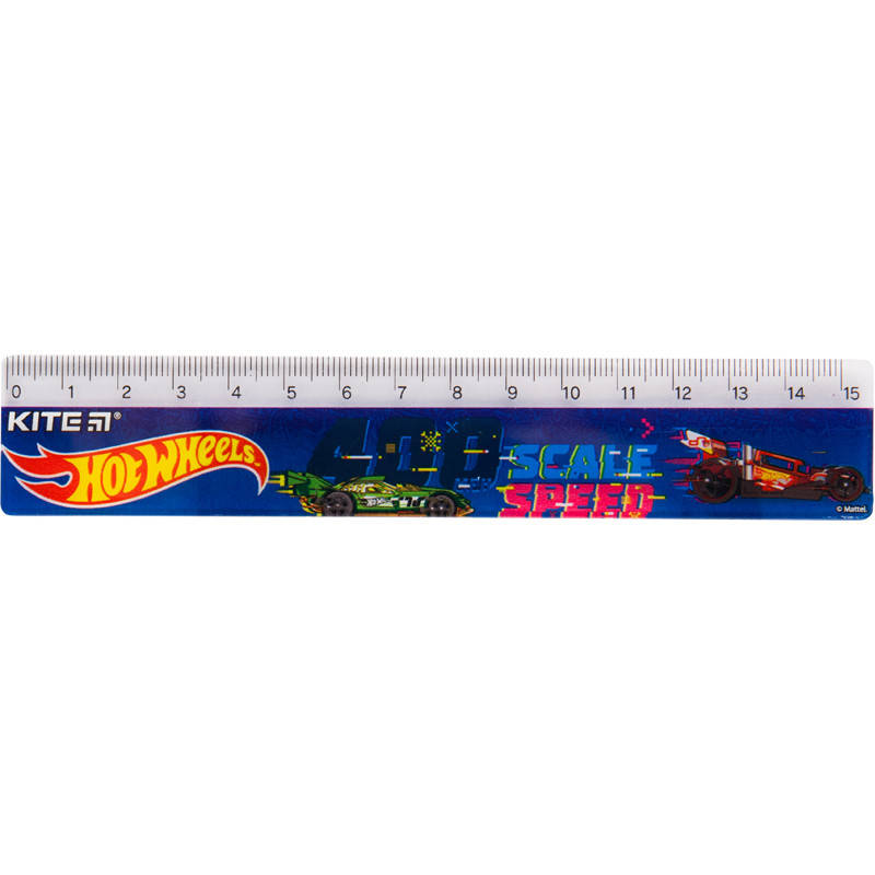 

Лінійка пластикова 15 см Kite 19-090 Hot Wheels