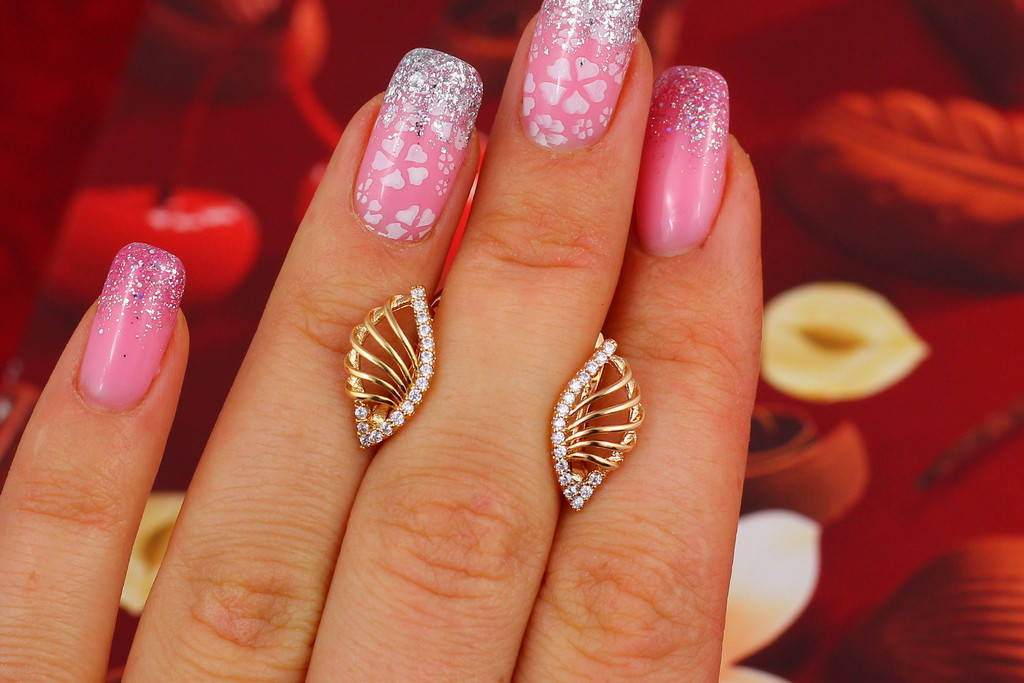 

Серьги Xuping Jewelry арфы 1,6 см золотистые